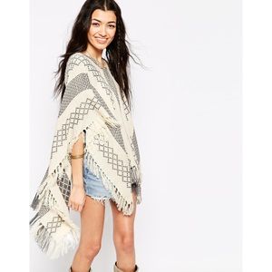 Free People Weave Lightweight Poncho.